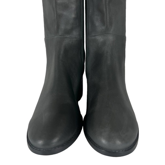 EILEEN FISHER DESTRY KNEE HIGH LEATHER BOOTS IN GRAPHITE NWOT WOMEN'S SIZE 11 - Picture 4 of 15